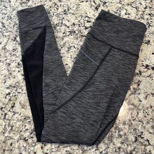 Athleta Womens Leggings Size XS Charcoal Gray/Black